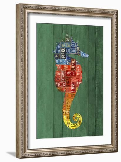 Seahorse-Design Turnpike-Framed Giclee Print