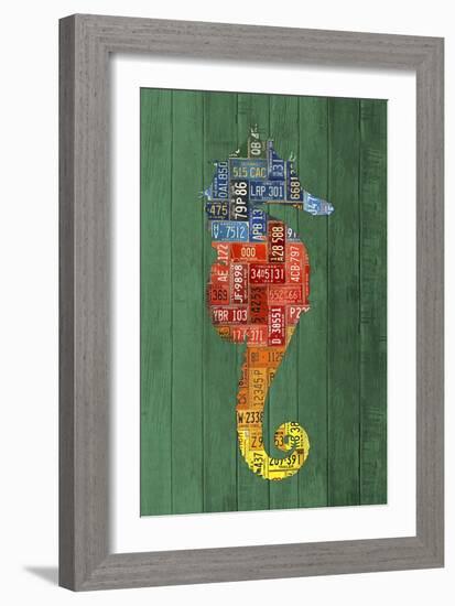 Seahorse-Design Turnpike-Framed Giclee Print