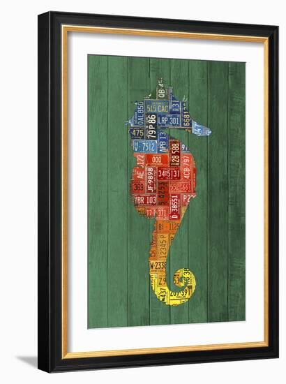 Seahorse-Design Turnpike-Framed Giclee Print