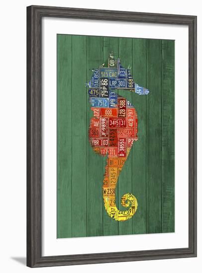 Seahorse-Design Turnpike-Framed Giclee Print