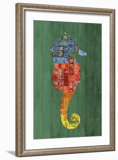 Seahorse-Design Turnpike-Framed Giclee Print