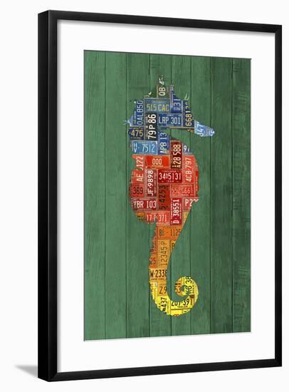 Seahorse-Design Turnpike-Framed Giclee Print