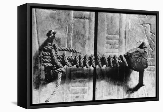 Seal at the Door to the Tomb of Tutankhamun-null-Framed Premier Image Canvas