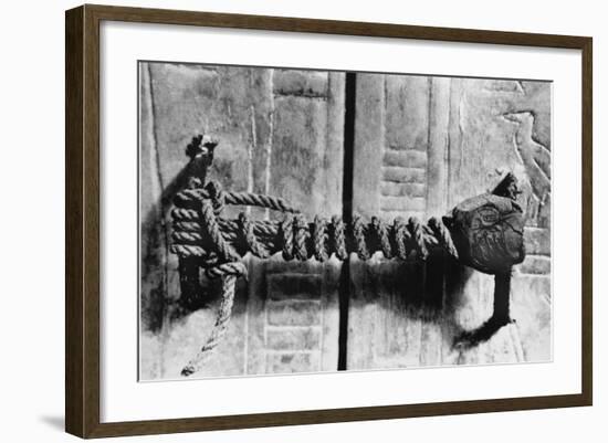 Seal at the Door to the Tomb of Tutankhamun--Framed Photographic Print