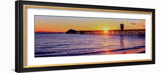 Seal Beach Pier at Sunset, Seal Beach, Orange County, California, USA-null-Framed Photographic Print