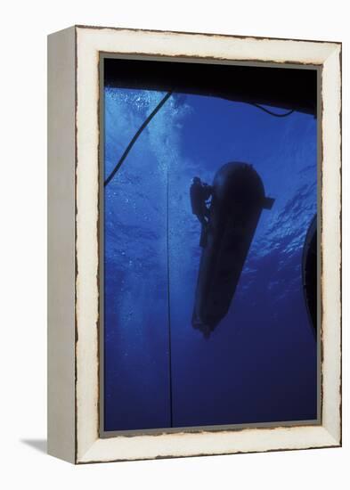 Seal Delivery Vehicle Operator Leans Out to Grab a Rendezvous Line-Stocktrek Images-Framed Premier Image Canvas