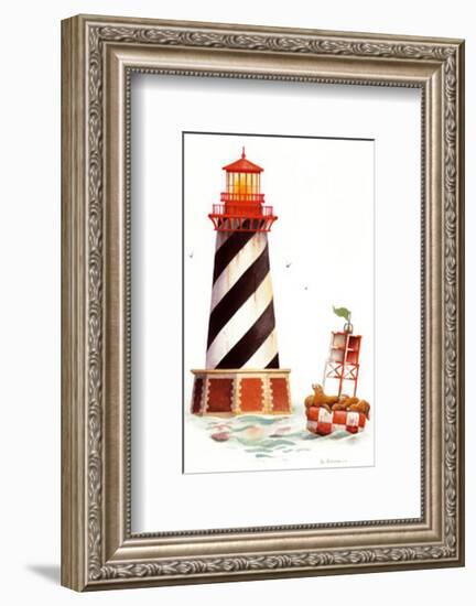 Seal Harbor Light-Lisa Danielle-Framed Art Print