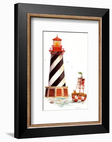 Seal Harbor Light-Lisa Danielle-Framed Art Print