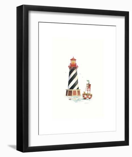 Seal Harbor Light-Lisa Danielle-Framed Giclee Print