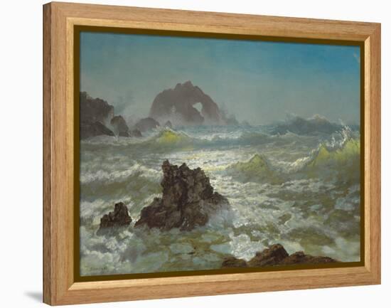 Seal Rock, California, C.1872 (Oil on Paper Laid down on Canvas)-Albert Bierstadt-Framed Premier Image Canvas