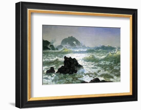 Seal Rock, California-Albert Bierstadt-Framed Premium Giclee Print