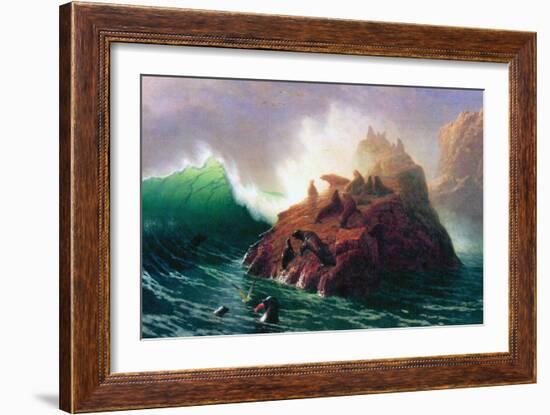 Seal Rock, California-Albert Bierstadt-Framed Art Print