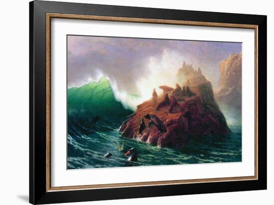 Seal Rock, California-Albert Bierstadt-Framed Art Print