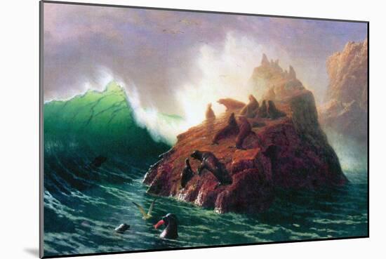 Seal Rock, California-Albert Bierstadt-Mounted Art Print