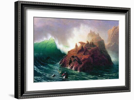 Seal Rock, California-Albert Bierstadt-Framed Art Print