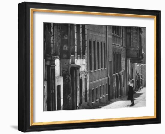 Sealed Off Border of Soviet Sector in Berlin-Paul Schutzer-Framed Photographic Print