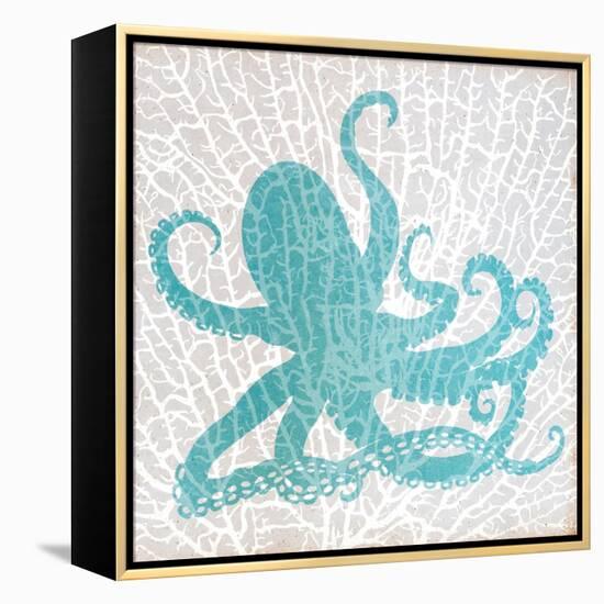 Sealife on Coral V-Julie DeRice-Framed Stretched Canvas