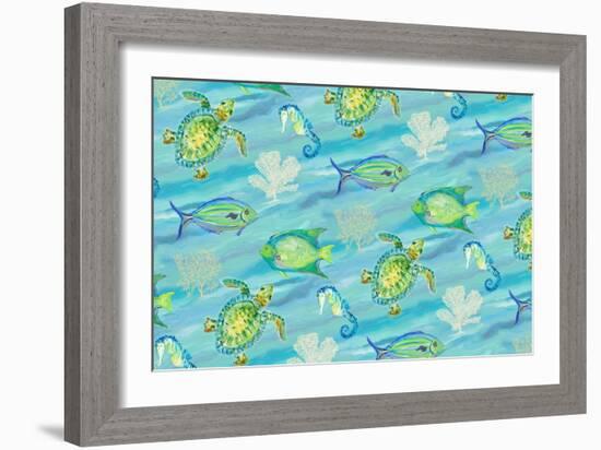 Sealife Rectangle I-Julie DeRice-Framed Art Print