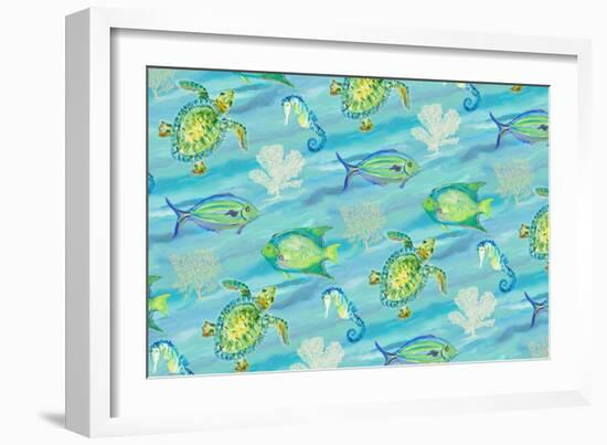 Sealife Rectangle I-Julie DeRice-Framed Art Print