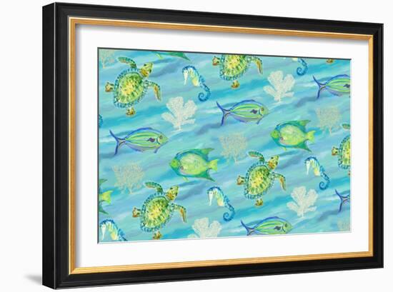 Sealife Rectangle I-Julie DeRice-Framed Art Print
