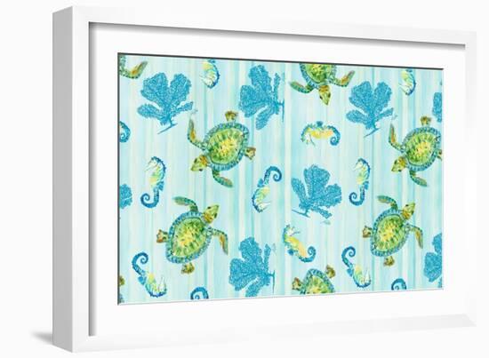 Sealife Rectangle III-Julie DeRice-Framed Art Print