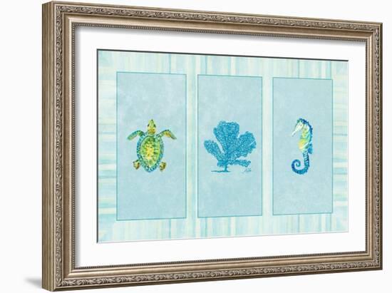 Sealife Rectangle IV-Julie DeRice-Framed Art Print