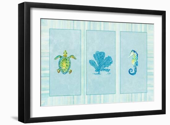 Sealife Rectangle IV-Julie DeRice-Framed Art Print