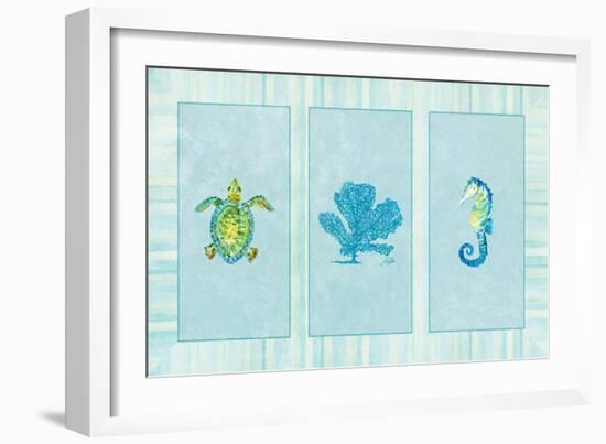 Sealife Rectangle IV-Julie DeRice-Framed Art Print