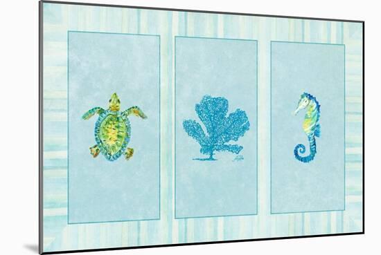 Sealife Rectangle IV-Julie DeRice-Mounted Art Print