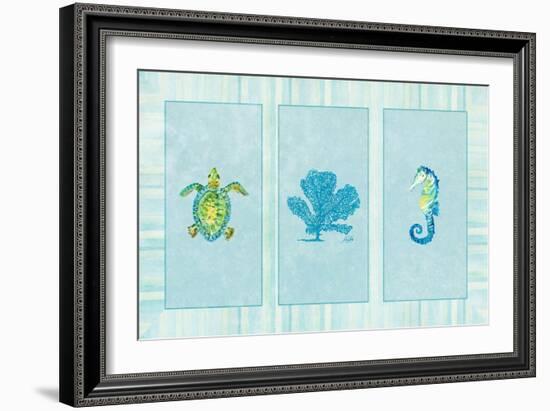 Sealife Rectangle IV-Julie DeRice-Framed Art Print