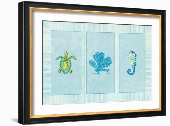 Sealife Rectangle IV-Julie DeRice-Framed Art Print