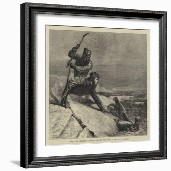 Seals and Sealskins, Hunters Killing the Seals in the Arctic Regions-Samuel Edmund Waller-Framed Giclee Print