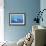 Seals Race to Get Away from a Giant Megalodon Shark-null-Framed Art Print displayed on a wall