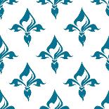 Classical French Fleur-De-Lis Seamless Pattern-seamartini-Art Print