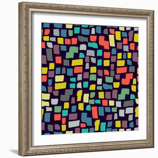 Seamless Abstract Color Pattern. Vector Illustration-Magnia-Framed Art Print