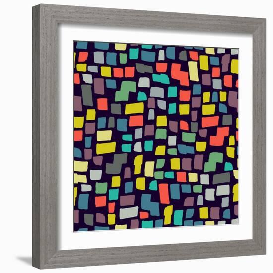 Seamless Abstract Color Pattern. Vector Illustration-Magnia-Framed Art Print