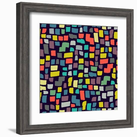 Seamless Abstract Color Pattern. Vector Illustration-Magnia-Framed Art Print