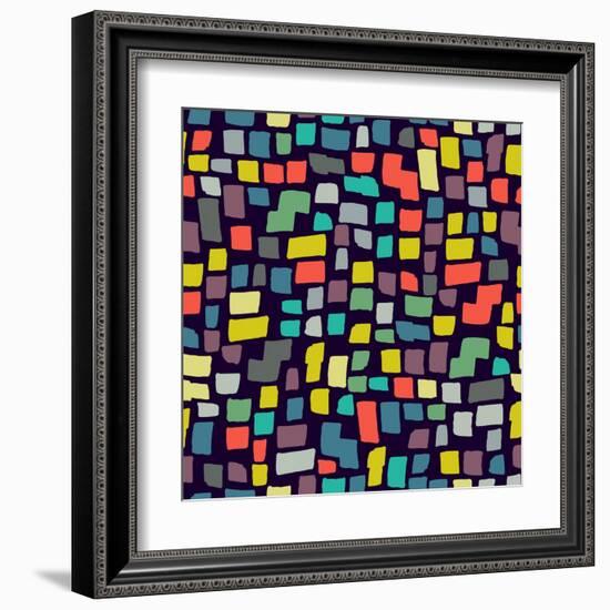 Seamless Abstract Color Pattern. Vector Illustration-Magnia-Framed Art Print