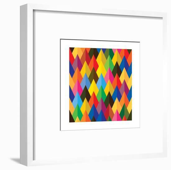 Seamless Abstract Colorful Of Cones Or Triangle Shapes Framed Art Print By Smarnad Art Com