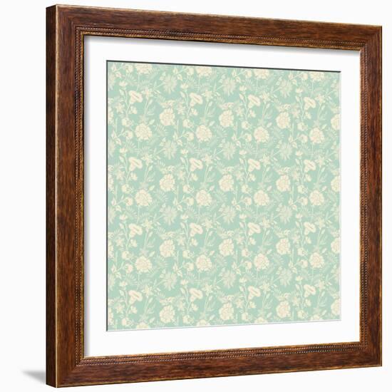 Seamless Abstract Floral Pattern Background-kostins-Framed Art Print