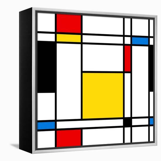 Seamless Abstract Geometric Colorful For Continuous Replicate-alexfiodorov-Framed Stretched Canvas