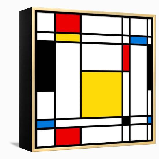 Seamless Abstract Geometric Colorful For Continuous Replicate-alexfiodorov-Framed Stretched Canvas