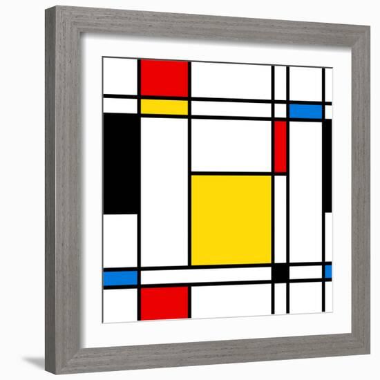 Seamless Abstract Geometric Colorful For Continuous Replicate-alexfiodorov-Framed Premium Giclee Print