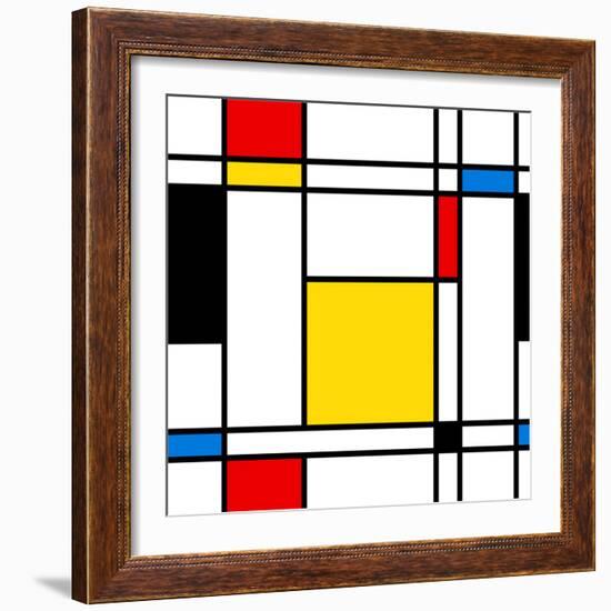 Seamless Abstract Geometric Colorful For Continuous Replicate-alexfiodorov-Framed Premium Giclee Print