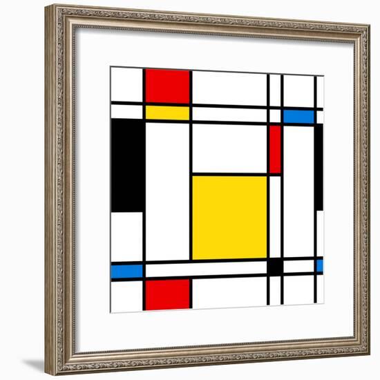 Seamless Abstract Geometric Colorful For Continuous Replicate-alexfiodorov-Framed Premium Giclee Print