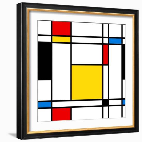 Seamless Abstract Geometric Colorful For Continuous Replicate-alexfiodorov-Framed Premium Giclee Print