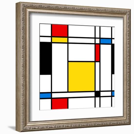 Seamless Abstract Geometric Colorful For Continuous Replicate-alexfiodorov-Framed Art Print