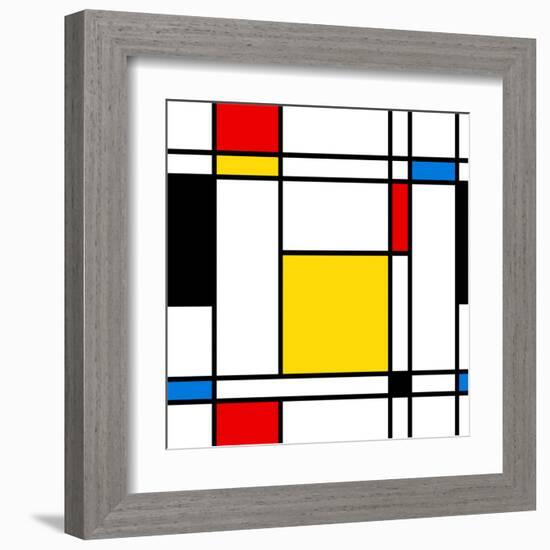 Seamless Abstract Geometric Colorful For Continuous Replicate-alexfiodorov-Framed Art Print