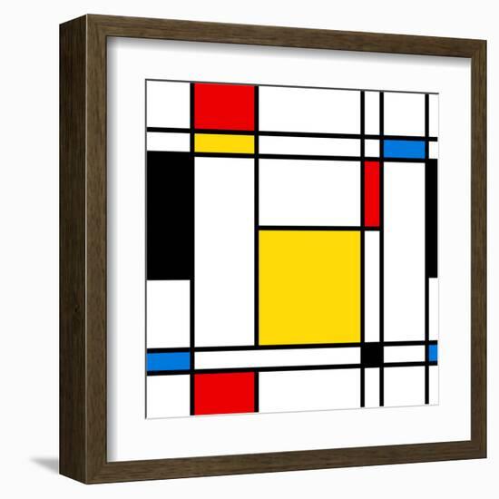 Seamless Abstract Geometric Colorful For Continuous Replicate-alexfiodorov-Framed Art Print