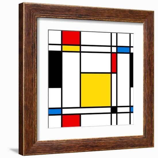 Seamless Abstract Geometric Colorful For Continuous Replicate-alexfiodorov-Framed Art Print